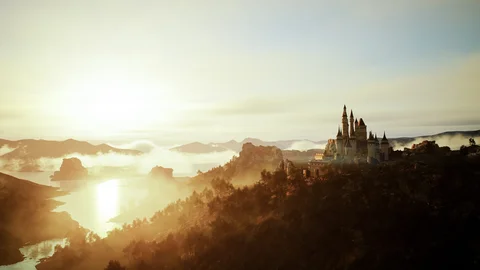 A castle in a mountainous landscape — view 4