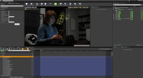 Scene development: Female MetaHuman lighting study — view 5