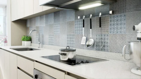 Kitchen, plants and interior details — view 2