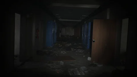 Abandoned interiors in an urban exploration scene — view 1