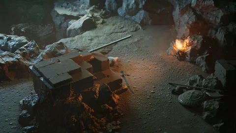 ParticleEffects cave scene relit in Unreal Engine — view 6