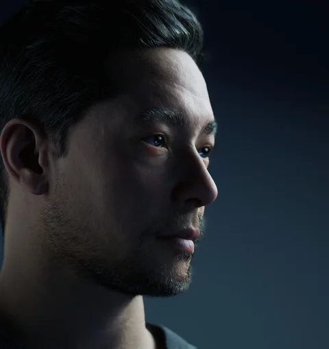 Lighting and detail studies of a male MetaHuman — view 3