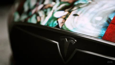 Car surfaces with animated painting treatments — view 4