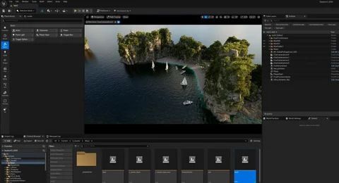 Scene development: Rocky tropical islands and marine scenery — view 11