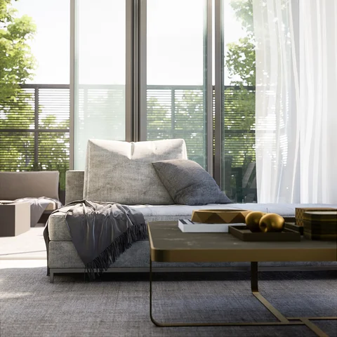 Soft interior light and cherry blossoms — view 2