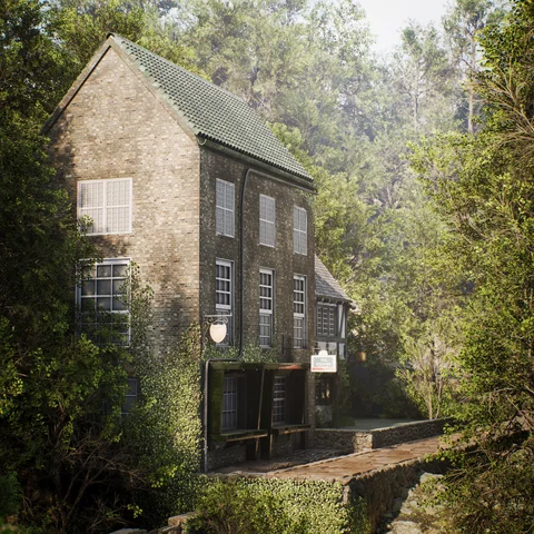 A woodland house in soft daylight — view 7
