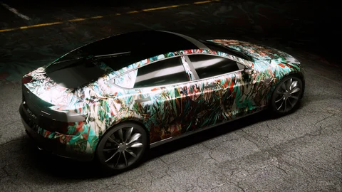 Car surfaces with animated painting treatments — view 6