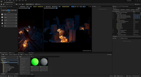 Scene development: Kaiju staged on a miniature film set — view 8