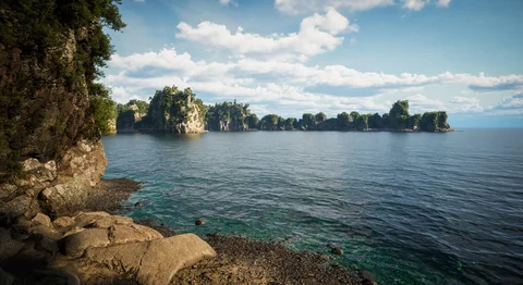 Rocky tropical islands and marine scenery — view 10