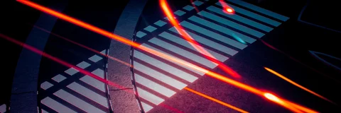Neon architecture and vehicle light trails — view 8