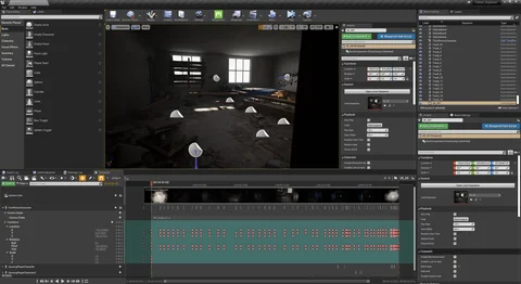 Scene development: Abandoned interiors in an urban exploration scene — view 5