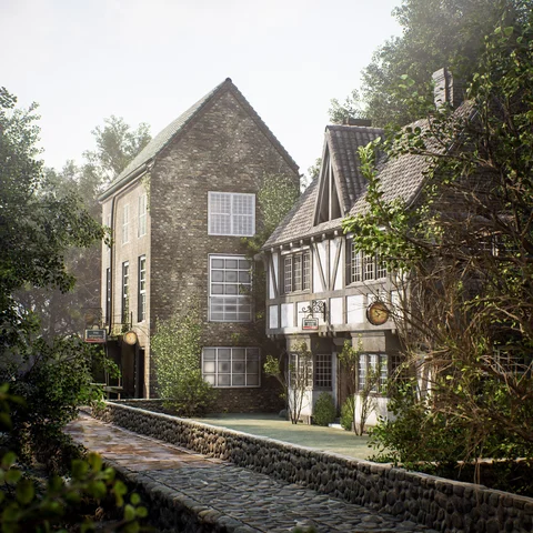 A woodland house in soft daylight — view 8