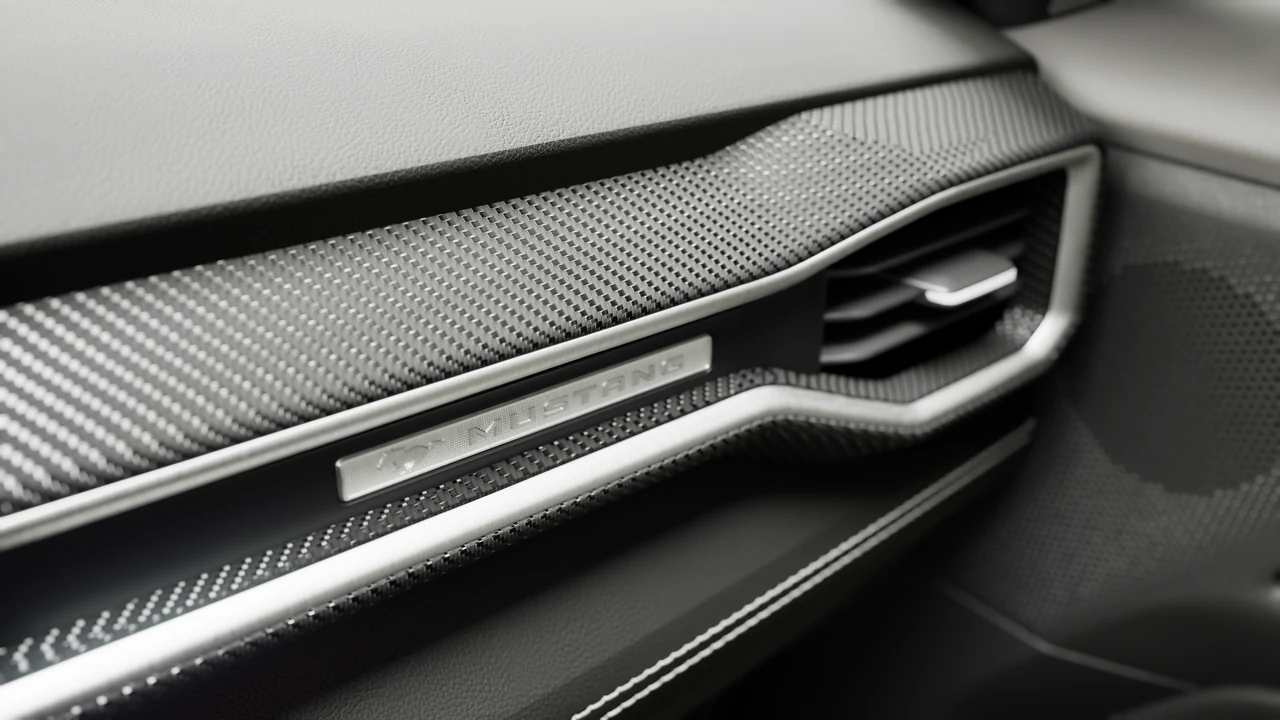 Close-up of a textured interior trim and door handle