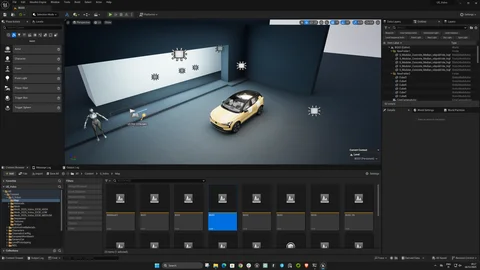 Car lighting studio inside Unreal Engine